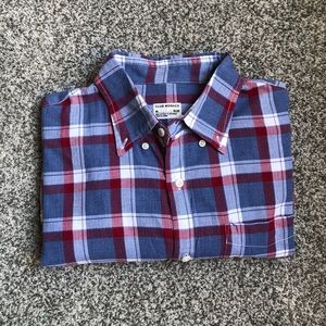 Club Monaco blue plaid button down shirt